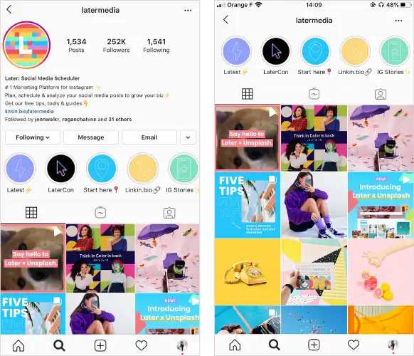 Latermedia's instagram feed