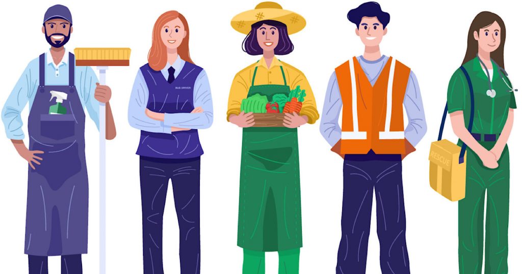 people with different jobs
