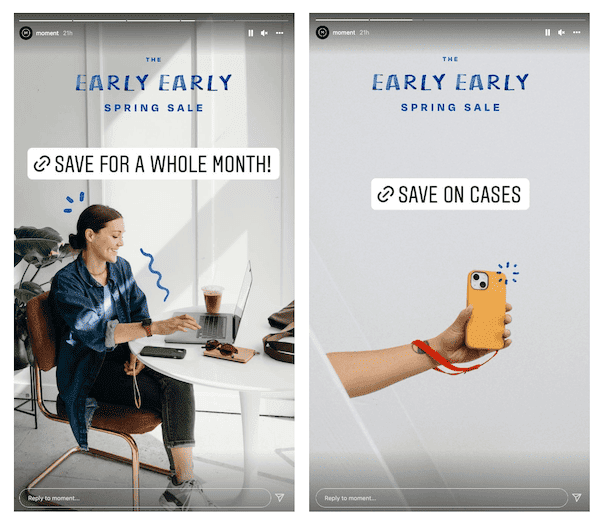 adding illustrations in Instagram stories