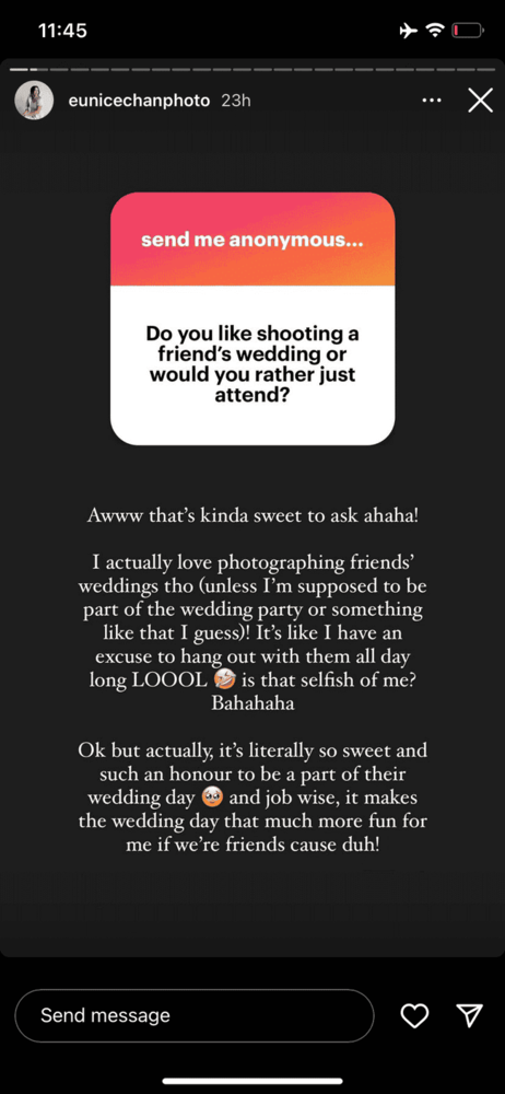 ask for anonymous feedback on Instagram story