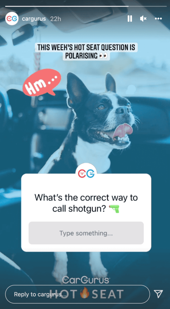 ask questions and post results on Instagram story