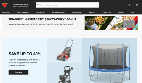 canadian tire website