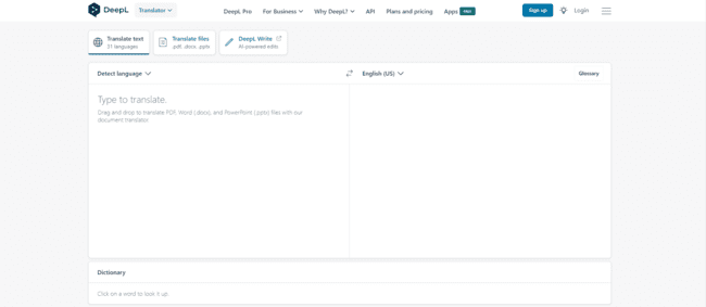 DeepL machine translation engine