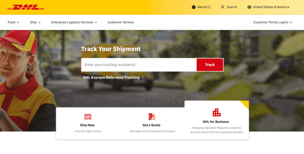 dhl tracking homepage