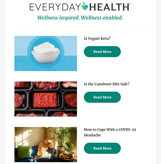 email sample of relevant content that engages your customers