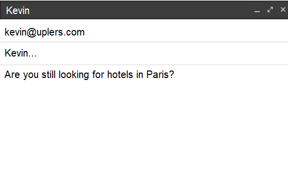 Engaging email sample with subject line and oneline question