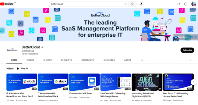 example of saas branded video content for improving engagement on YouTube