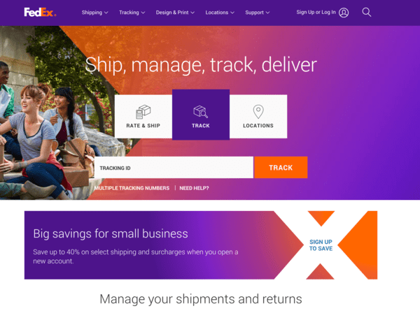 Fedex website
