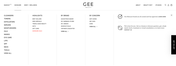 gee beauty website