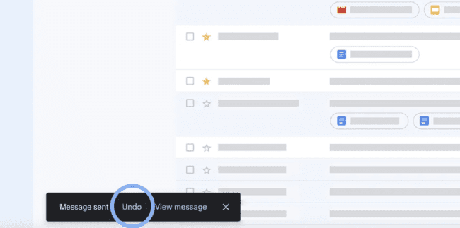 Gmail notification bar to undo sent email in desktop