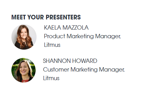 Litmus presenters webinar registration