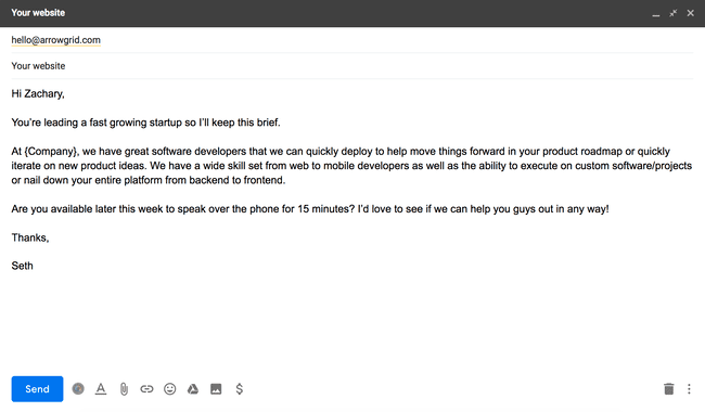 making your cold email intro short to connect with the reader