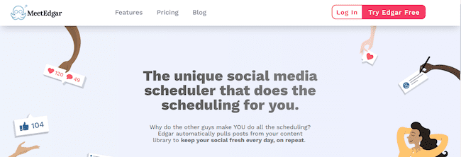 MeetEdgar instagram scheduler tool homepage