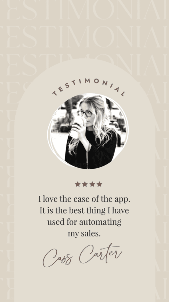 share reviews and testimonials on Instagram story