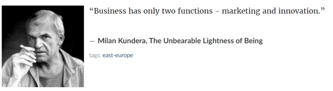 the power of marketing quote by Milan Kundera